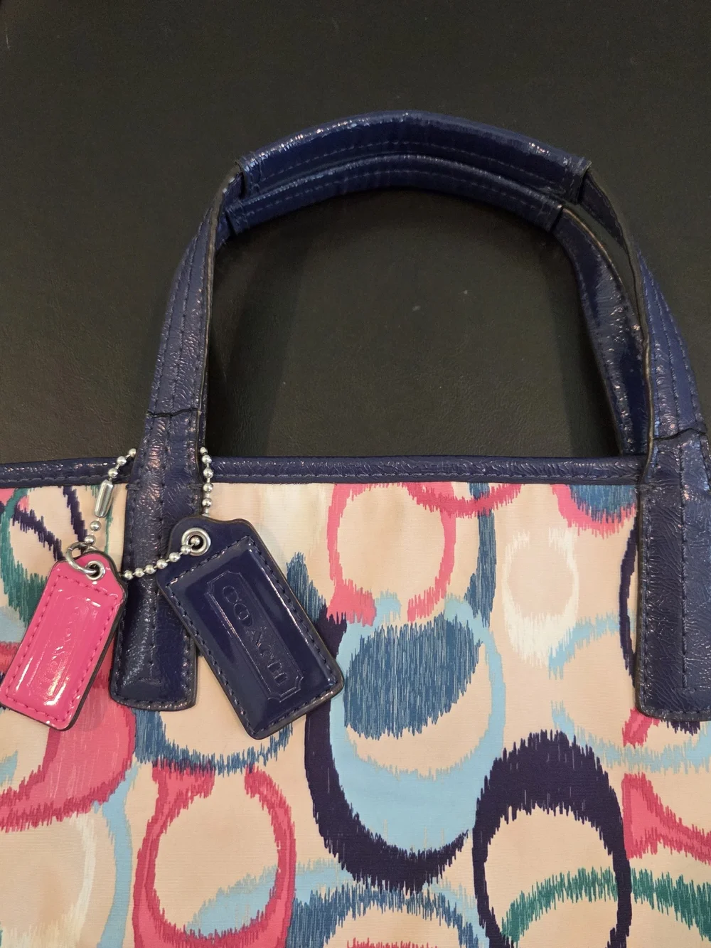 Coach Ikat Signature Foldover Tote Crossbody Bag F24449
